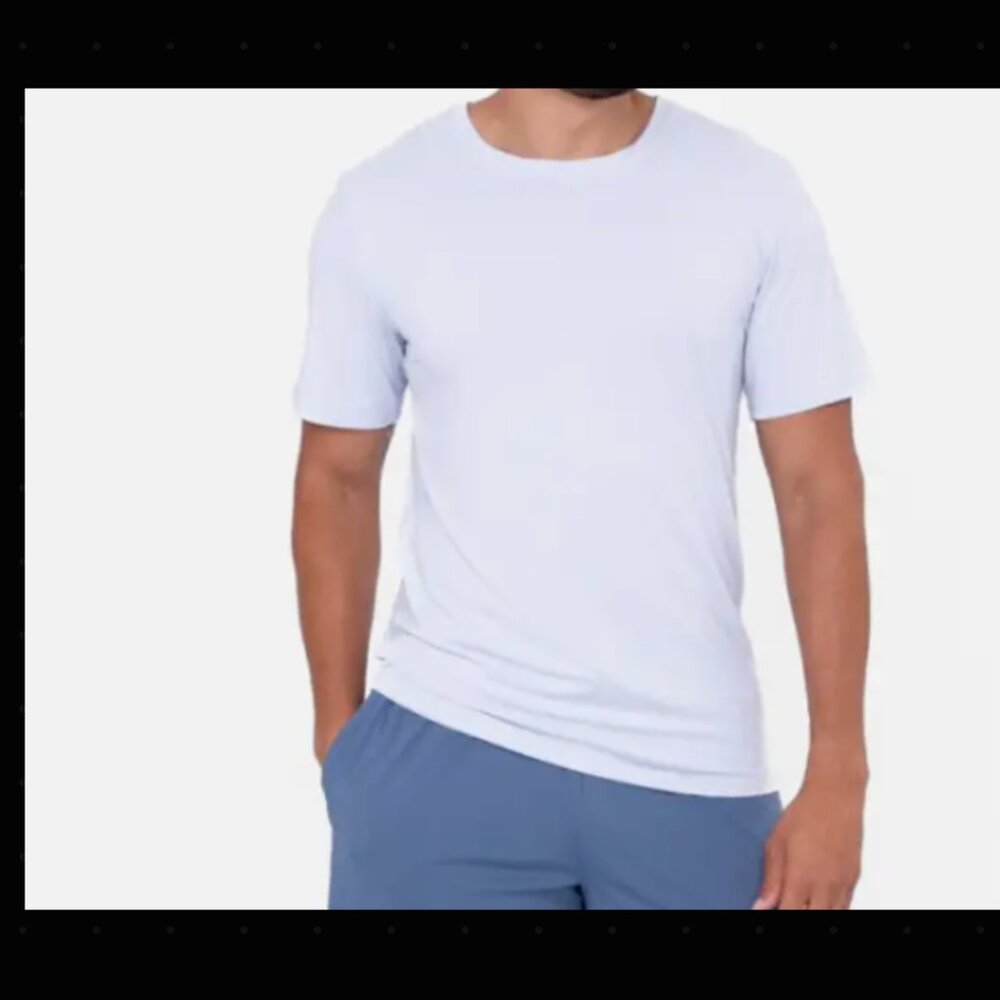Men's MONO B Blue Cool-Touch NWT Short Sleeve Crewneck Tee
